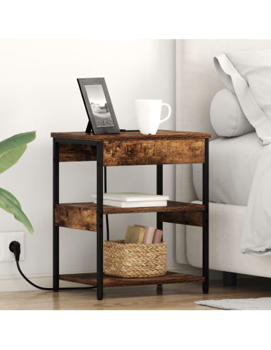 Armadio da Notte Rovere fumé 41 x 31 x 51 cm Legno multistrato