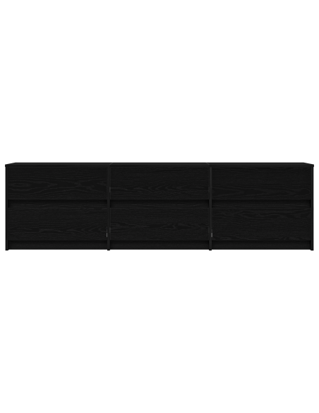 Mobile TV Nero 182 x 34 x 50 cm Legno multistrato