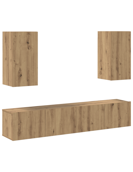 Set mobile TV 4 pcs rovere artigianale Media Legno multistrato