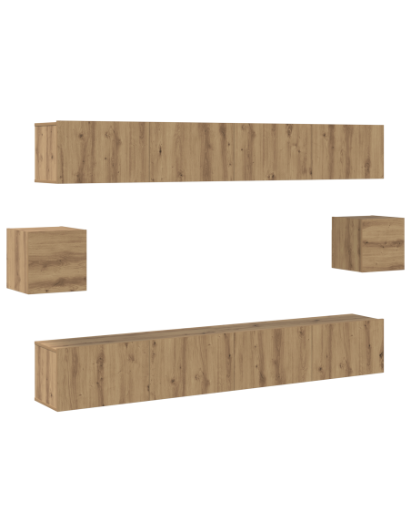 Set mobile TV 6 pcs Artigianale invecchiato 100 x 30 x 30 cm