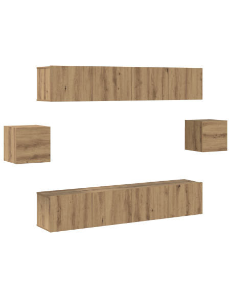 Set mobile TV 6 pcs Artigianale invecchiato 80 x 30 x 30 cm