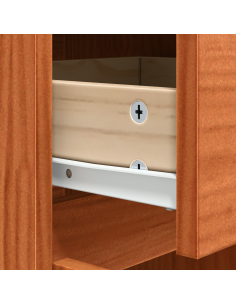 Credenza Marrone cerato 110 x 34 x 75 cm Pino massello 2