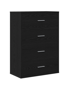Credenza Rovere Nero 60 x 31 x 84 cm Legno multistrato 2