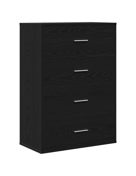 Credenza con cassetto Rovere nero 60 x 31 x 84 cm Truciolare