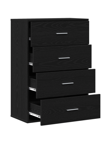 Credenza Rovere Nero 60 x 31 x 84 cm Legno multistrato