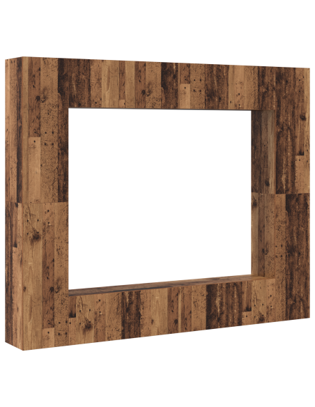 Set mobile TV con archiviazione con porta 8 pcs Marrone 221 x 30 x 180 cm