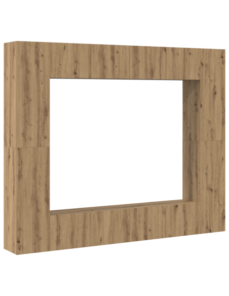 Set mobile TV 8 pcs Marrone 221 x 30 x 180 cm Legno