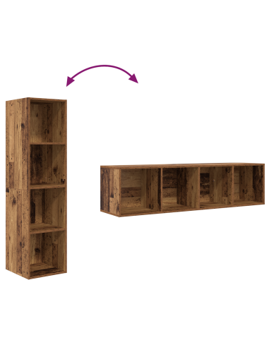 Set mobile TV 2 pcs Marrone 37 x 37 x 142,5 cm