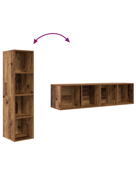 Set mobile TV 2 pcs Marrone 37 x 37 x 142.5 cm