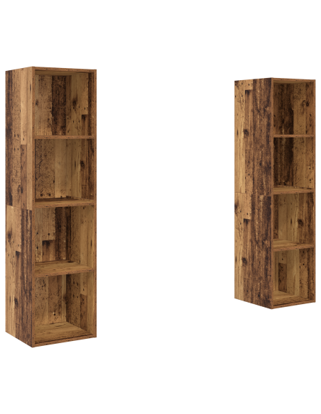 Set mobile TV 2 pcs Marrone 37 x 37 x 142.5 cm