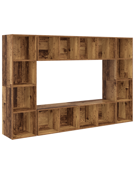 Set mobile TV 4 pcs Marrone 37 x 37 x 142.5 cm