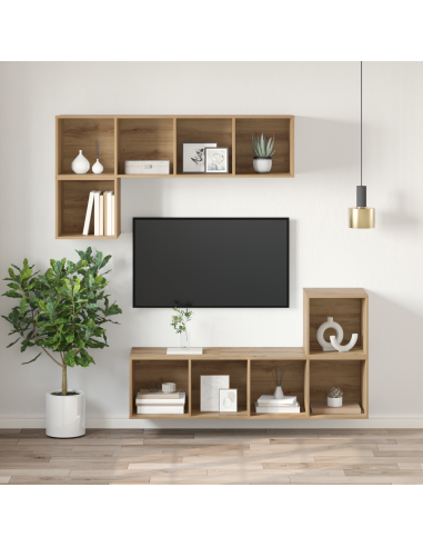 Set mobile TV Rovere artigianale 37 x 37 x 107 cm