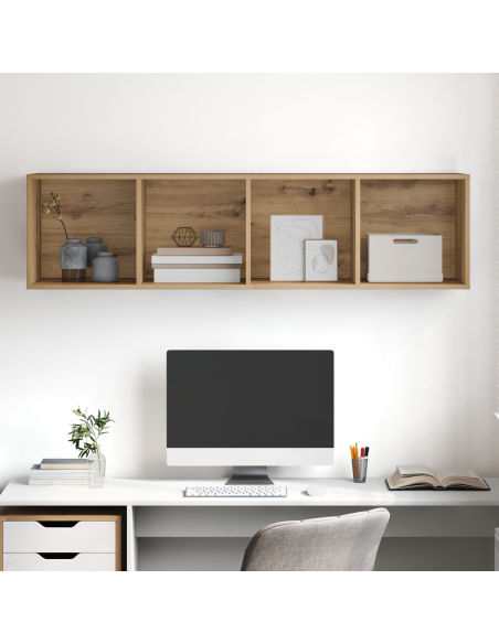 Mobile TV con lo scaffale rovere artigianale 37 x 37 x 142.5 cm