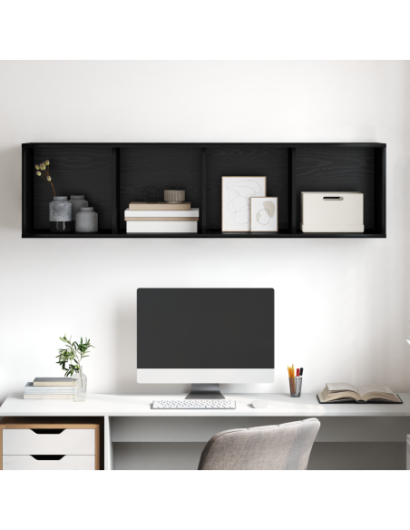 Mobile TV Rovere nero 37 x 37 x 142.5 cm Legno multistrato