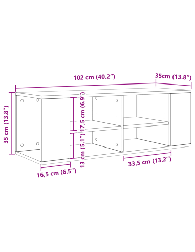 Set mobile TV Legno vecchio 102 x 35 x 35 cm Legno multistrato