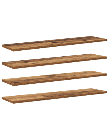 Scaffale 4 pcs Marrone 80 x 20 x 1,5 cm Legno multistrato