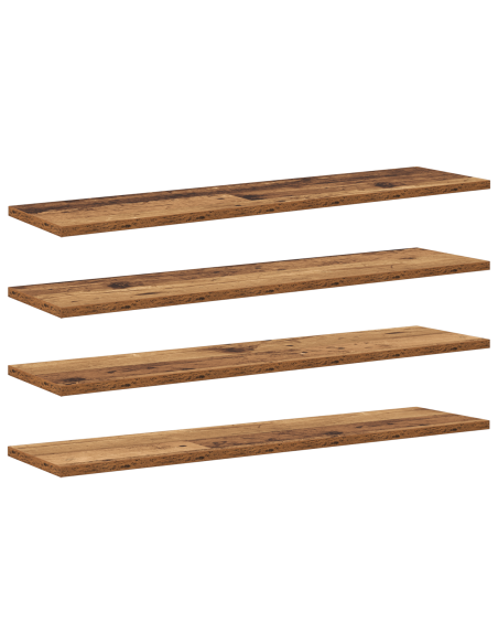 Scaffale 4 pcs Marrone 80 x 20 x 1,5 cm Legno multistrato
