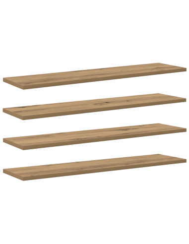Scaffale 4 pcs Marrone 80 x 20 x 1,5 cm Legno multistrato