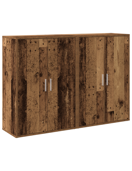 Credenza 2 pcs Legno vecchio 60 x 31 x 84 cm Legno multistrato