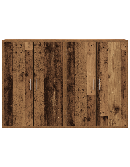 Credenza 2 pcs Legno vecchio 60 x 31 x 84 cm Legno multistrato