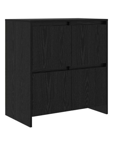 Credenza 2 pcs Rovere Nero 70 x 41 x 75 cm Legno multistrato