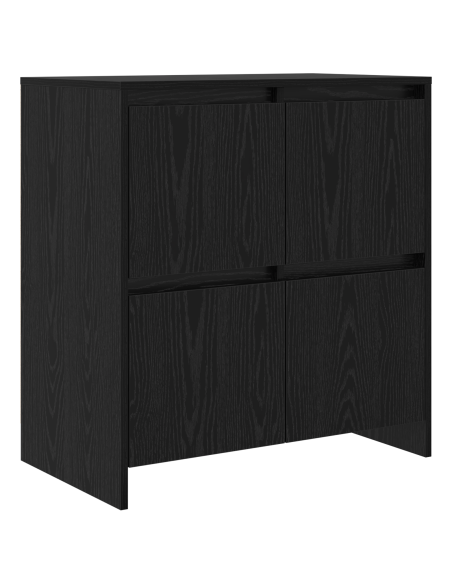 Credenza 2 pcs Rovere nero 70 x 41 x 75 cm Legno multistrato
