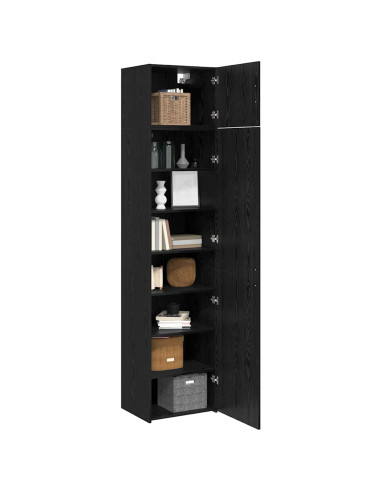 Credenza 3 pcs Rovere Nero