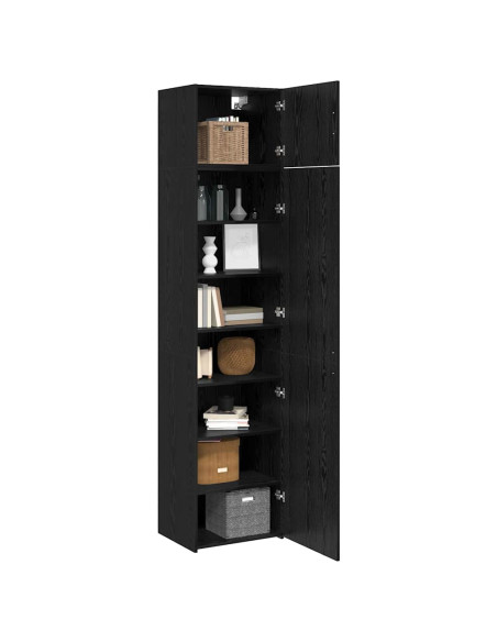 Credenza 3 pcs Rovere Nero