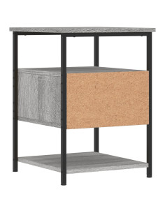 Comodino Grigio Sonoma 40x42x56 cm in Legno Multistrato 2