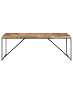 Tavolo da Pranzo 200x90x76 cm Legno Massello di Acacia e Mango 2