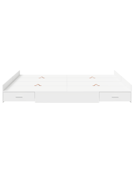Struttura letto con contenitore Bianco 200 x 200 cm