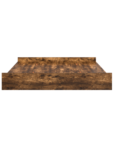 Struttura letto con contenitore Rovere fumo 200 x 200 cm