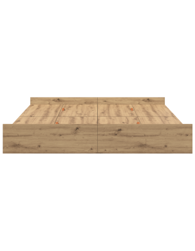 Struttura letto con contenitore Rovere artigianale 180 x 200 cm