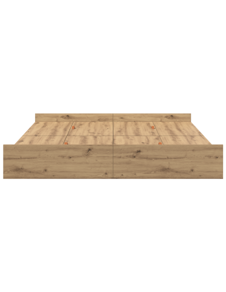 Struttura letto con contenitore rovere artigianale 180 x 200 cm