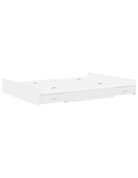 Struttura letto con contenitore Bianco 160 x 200 cm