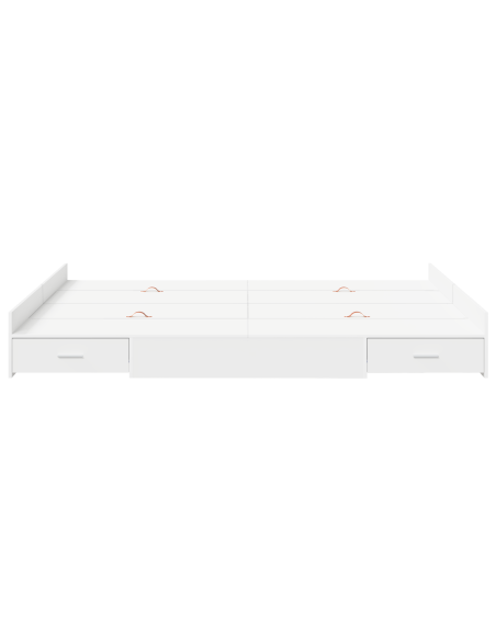 Struttura letto con contenitore Bianco 160 x 200 cm