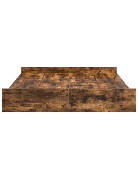 Struttura letto con contenitore Rovere fumo 160 x 200 cm