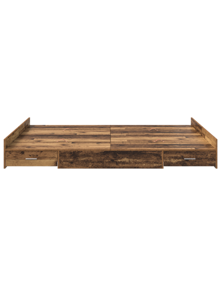 Struttura letto con contenitore Legno vecchio 160 x 200 cm