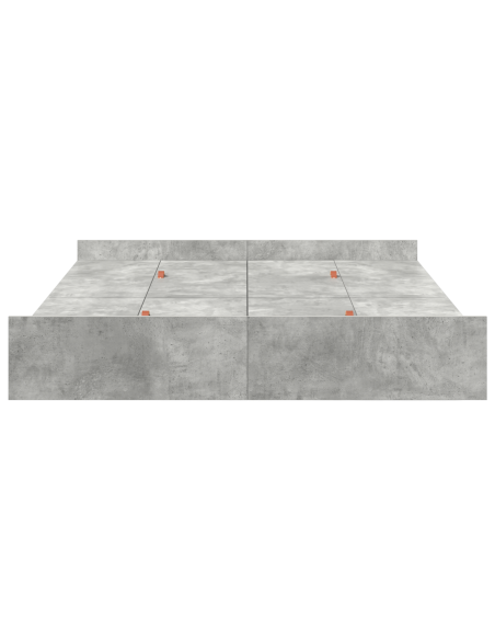 Struttura letto con contenitore Grigio cemento 150 x 200 cm