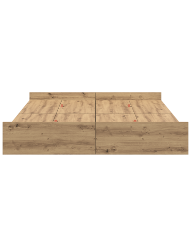 Struttura letto con contenitore Rovere artigianale 150 x 200 cm