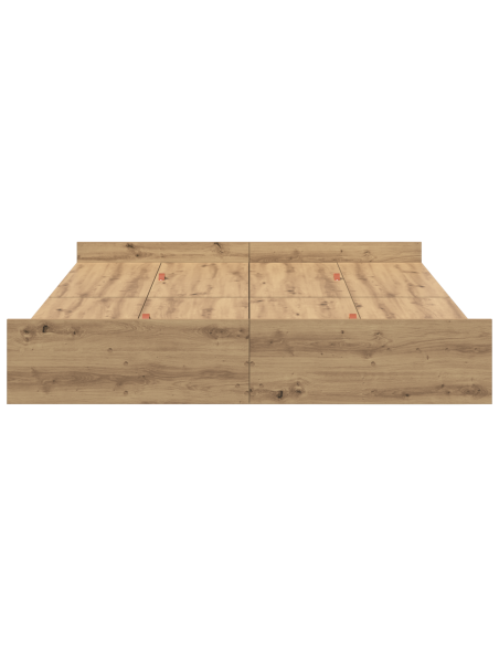 Struttura letto con contenitore rovere artigianale 150 x 200 cm