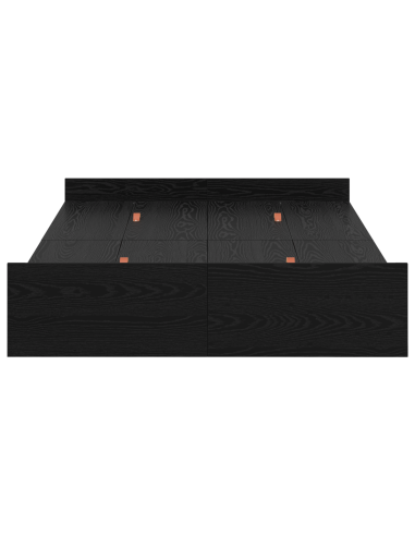 Struttura letto con contenitore Rovere Nero 120 x 200 cm