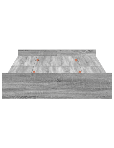 Struttura letto con contenitore Grigio sonoma 120 x 200 cm
