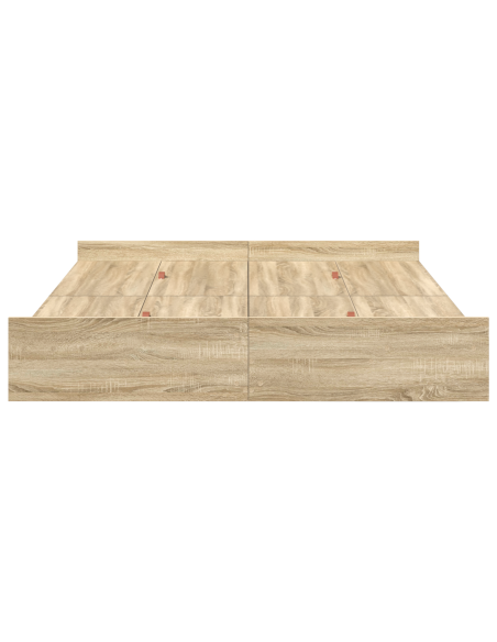 Struttura letto con contenitore rovere sonoma 135 x 190 cm