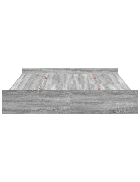 Struttura letto con contenitore Grigio sonoma 135 x 190 cm