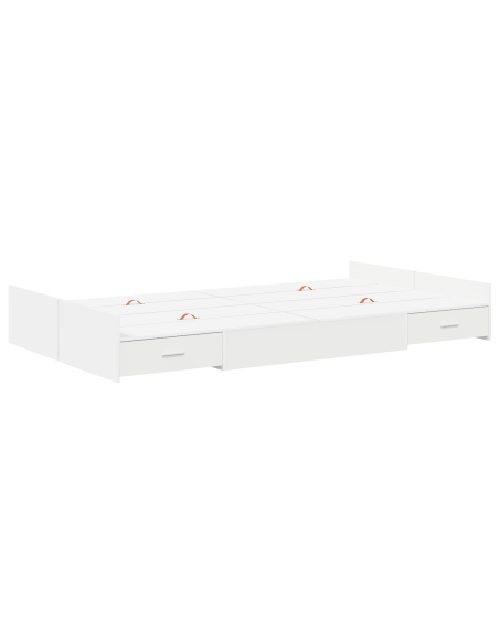Struttura letto con contenitore Bianco 120 x 190 cm