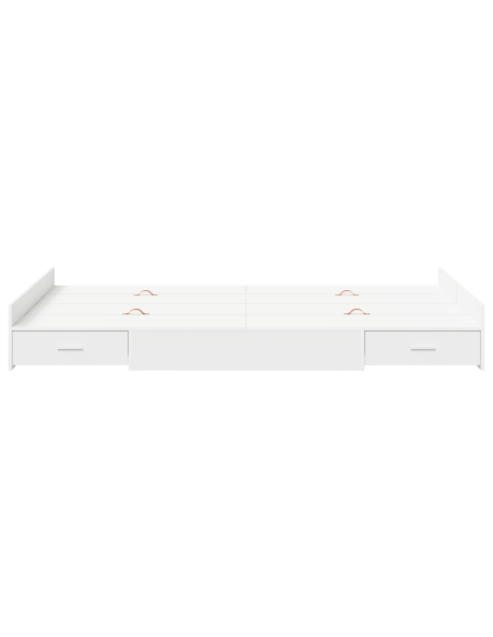 Struttura letto con contenitore Bianco 120 x 190 cm