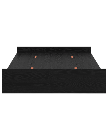 Struttura letto con contenitore Rovere nero 120 x 190 cm