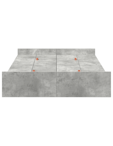 Struttura letto con contenitore Grigio cemento 120 x 190 cm