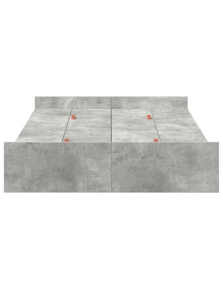 Struttura letto con contenitore Grigio cemento 120 x 190 cm